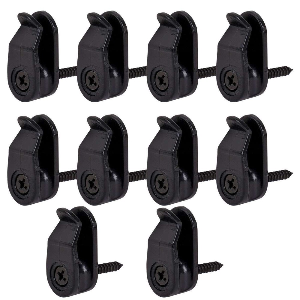 10 Pcs String Light Clips Plastic Cable Clips Outdoor Wire Wall Clips With Screw