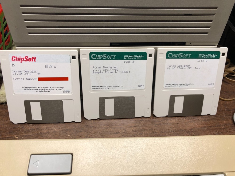 ChipSoft for Macintosh Software 3-1/2" disks - vintage Mac software