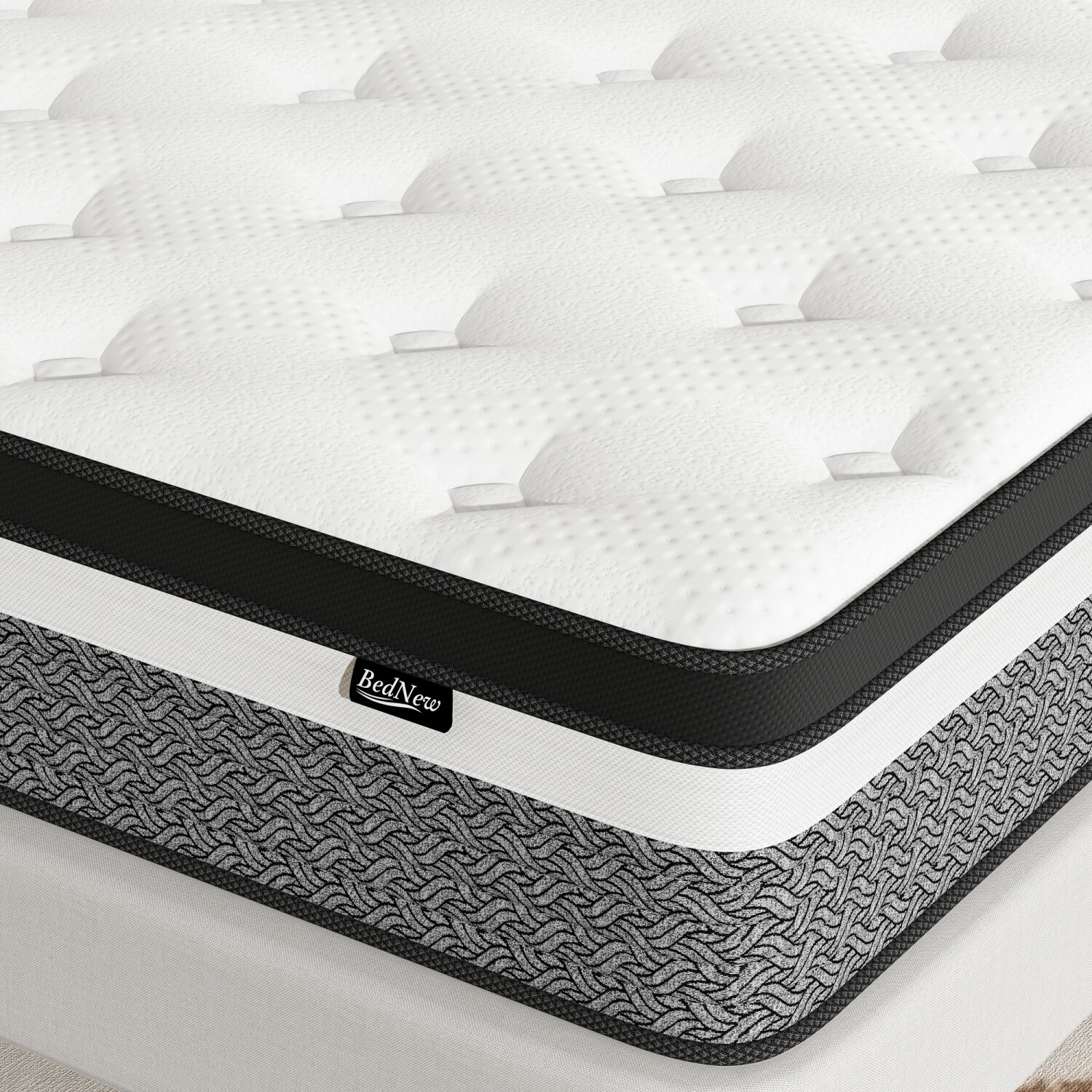 10" 12" 14" Gel Memory Foam Hybrid Queen Mattress Spring Twin Full King in A Box