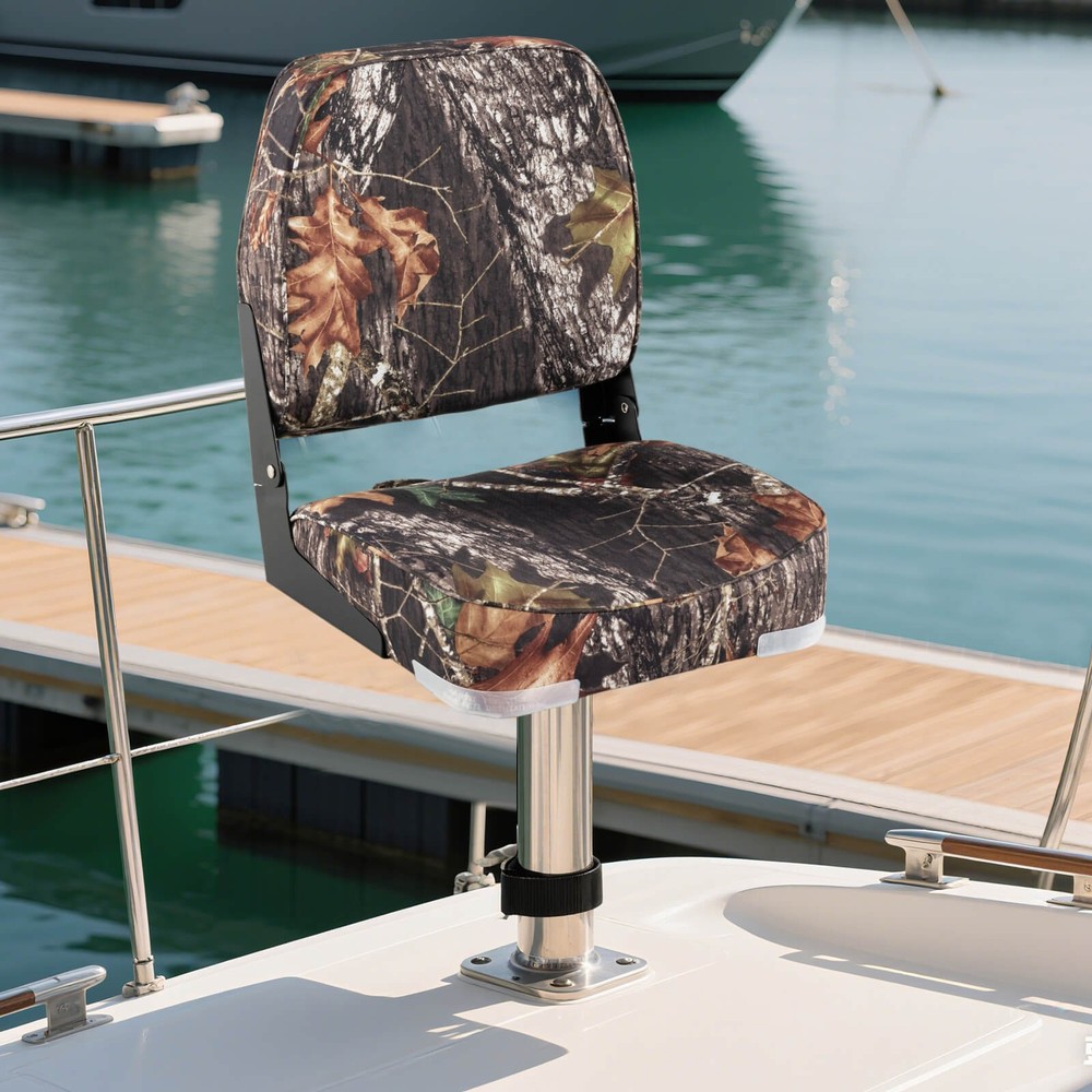 2-Pack Folding Boat Seats w/ Thick Sponge Padding Fixing Bolts Hinges
