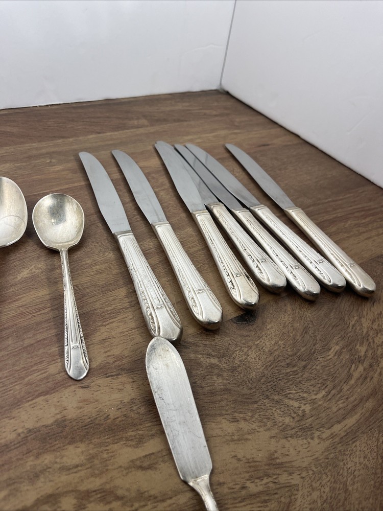 vintage wm rogers silverware set Cotillion Flatware 19 Pieces