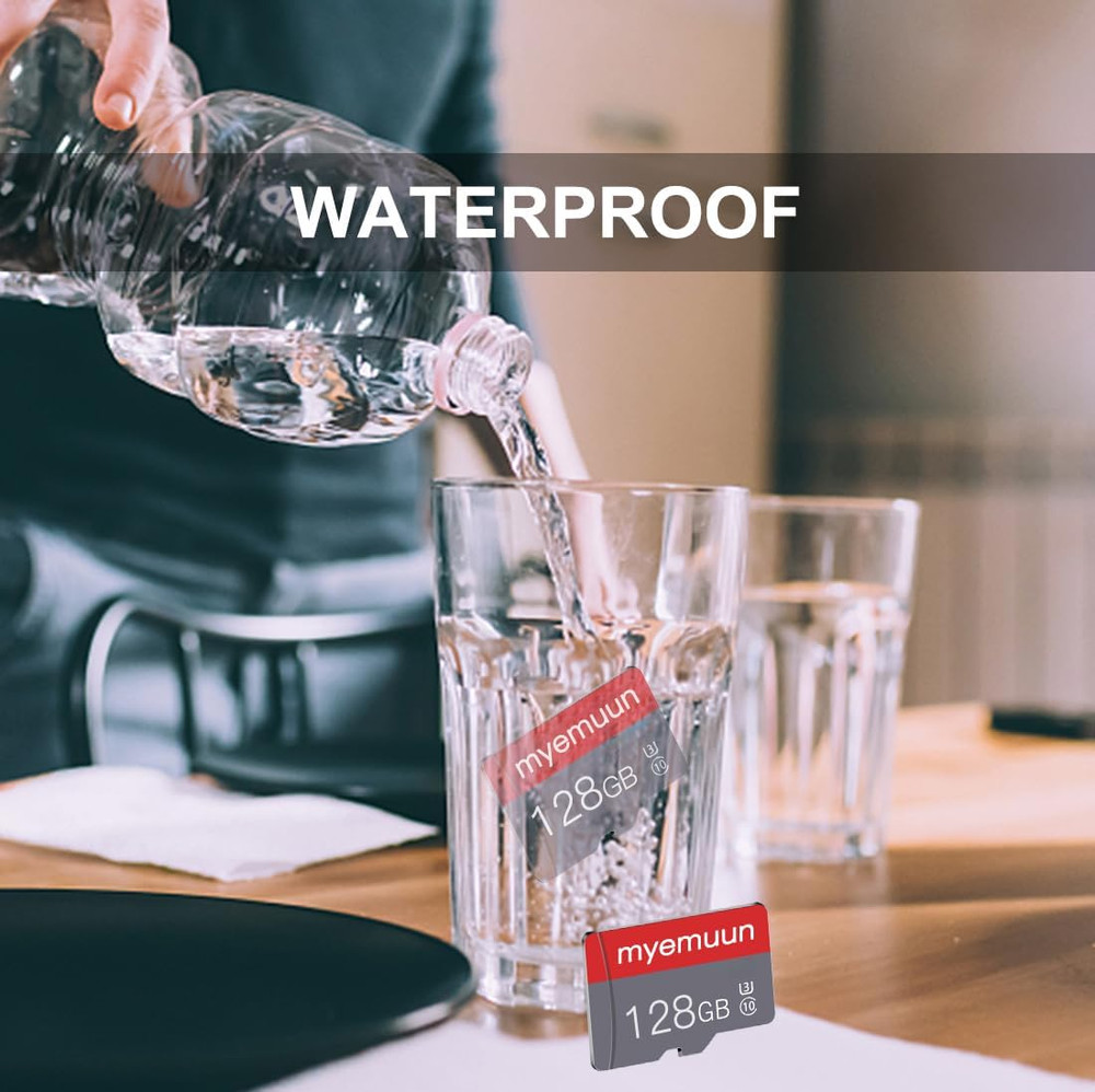 2 Pack 128 GB Micro Memory Card with Adapter, TF Memory Card Class 10, Mini Memo