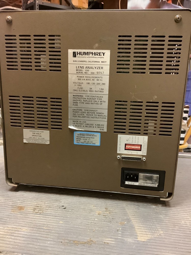 Humphrey Instruments Lens Analyzer Model 330