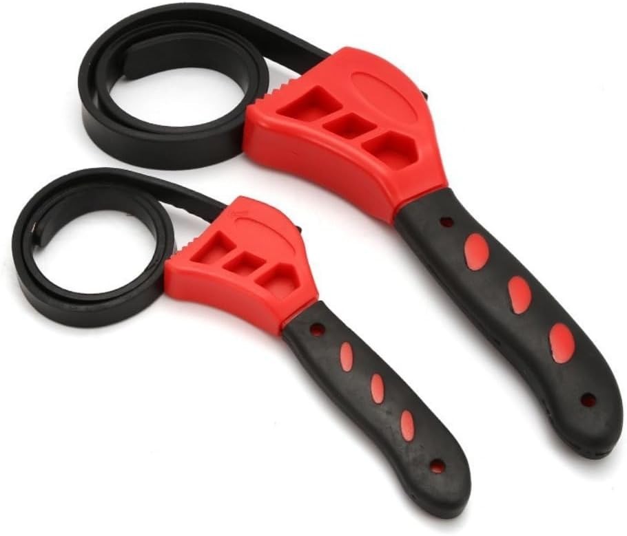 2PCS Strap Wrench Plumbing Rubber Strap Wrench Set