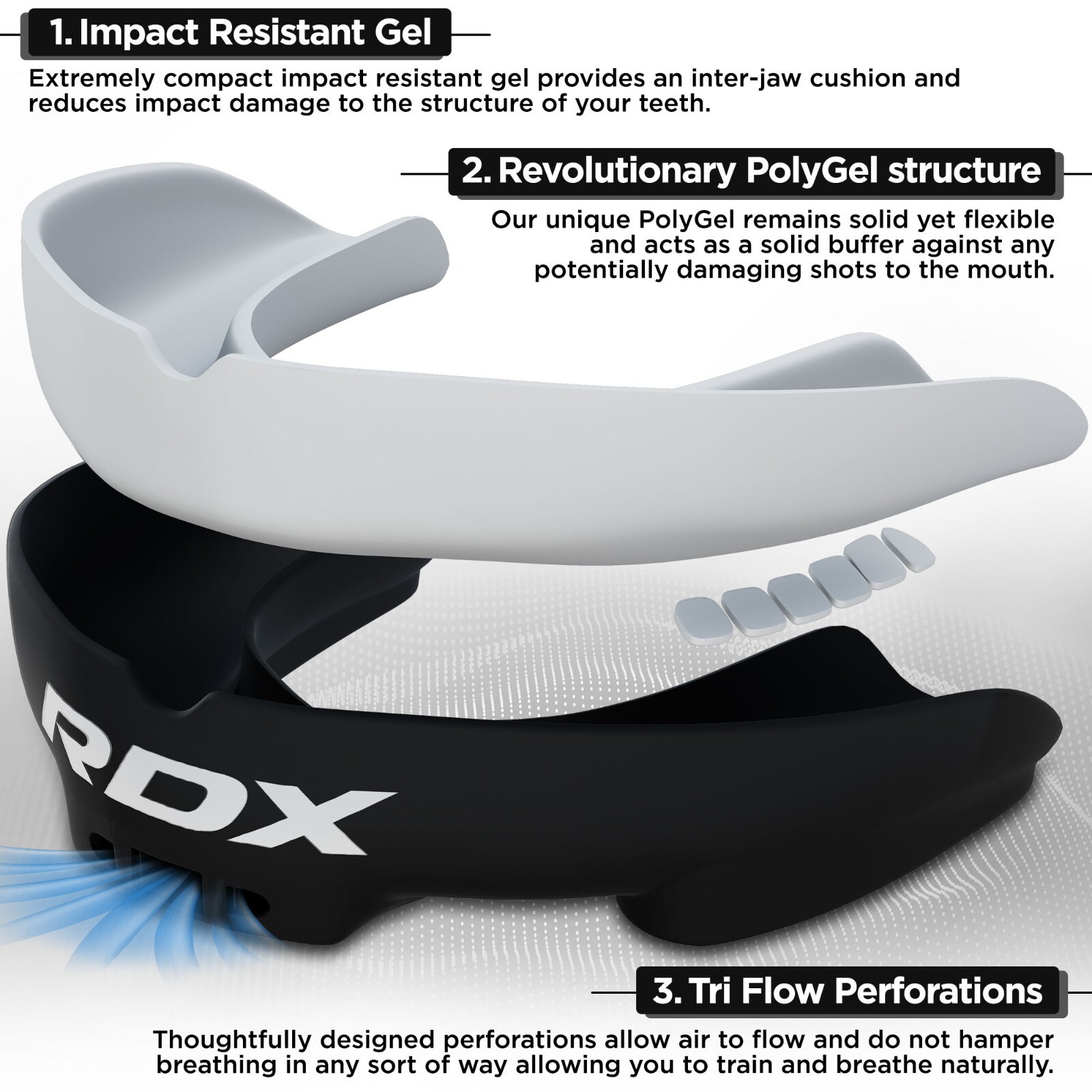 RDX Boxing Mouth Guard with Case MMA Gum Shield Teeth Grinding, Mouth Protector