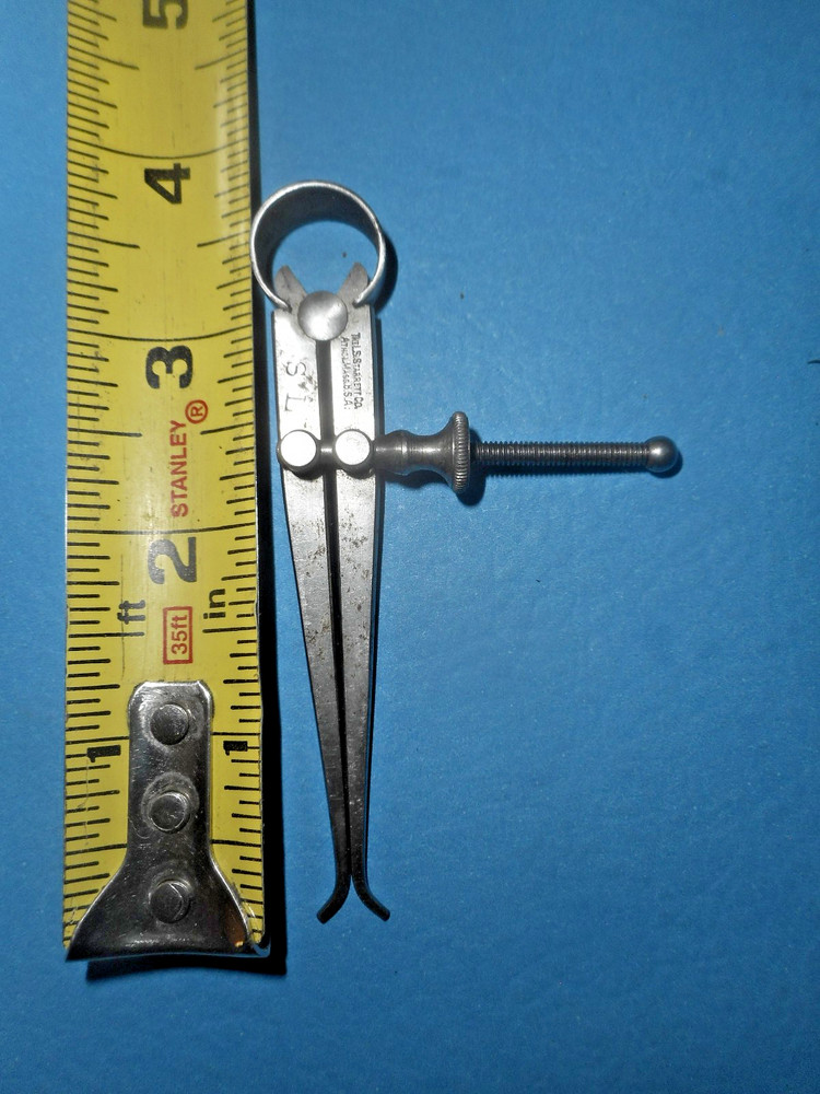 Vintage L.S. Starrett Flat-Leg Spring Inside Caliper