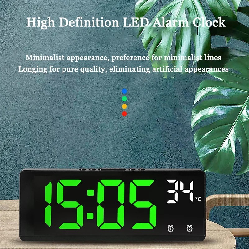 Digital Alarm Clock Travel Clock with Temperature Table Clock Random Display us