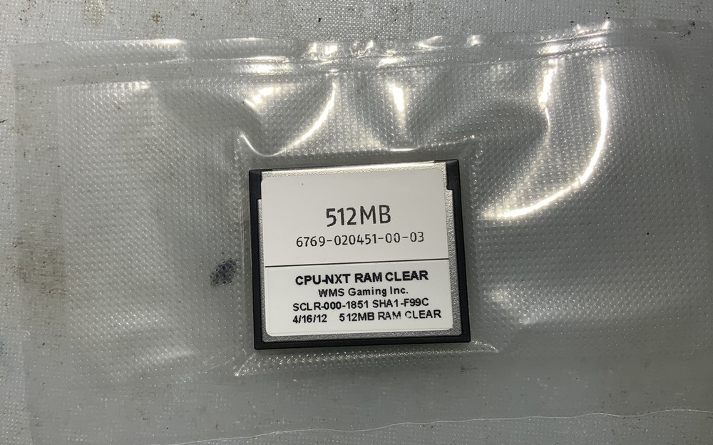 WMS WILLIAMS BB2 RAM CLEAR CARD  CPU-NXT 1851