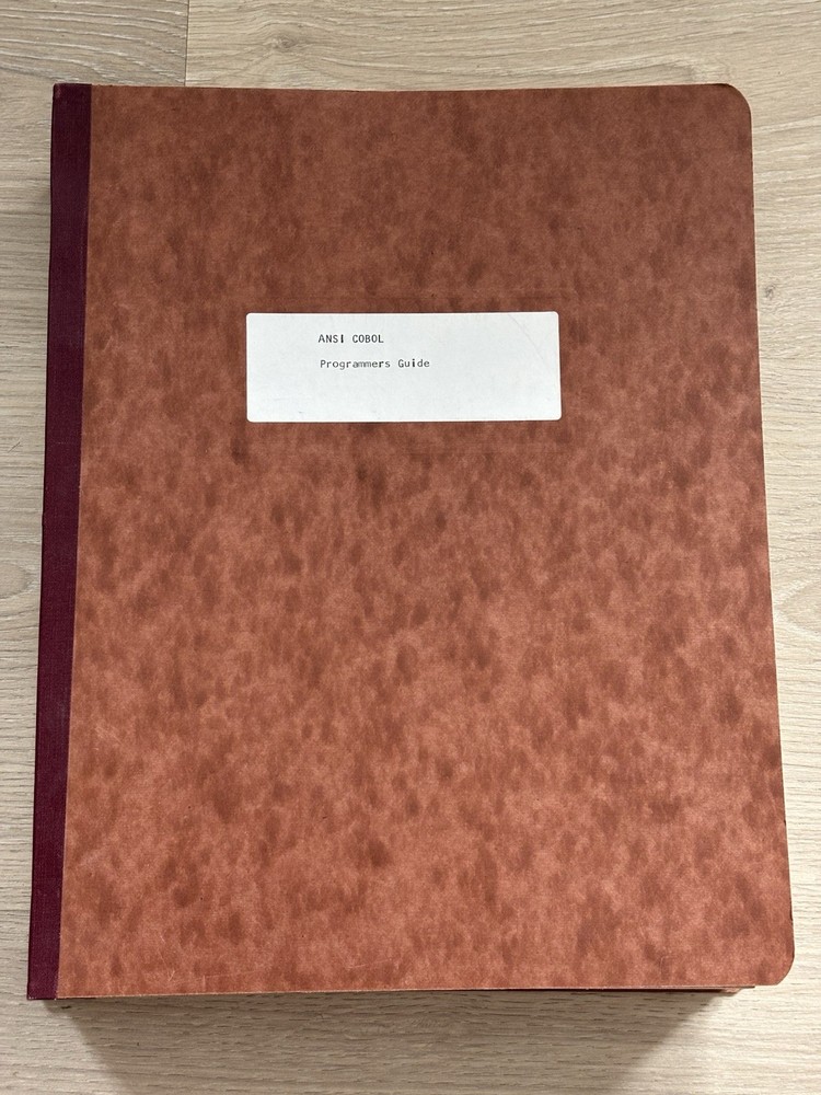 VTG IBM Systems Reference Library IBM OS COBOL Programmer's Guide 1972 RARE