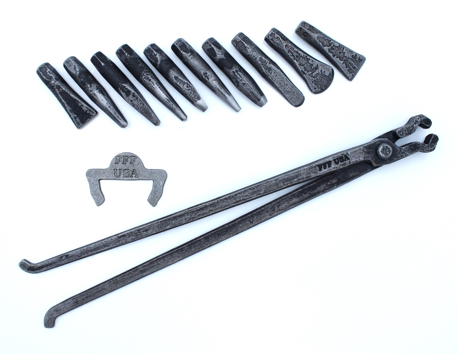 Fiery Furnace Blacksmith - 12PC Mini Punch & Tong Set - MADE IN THE USA