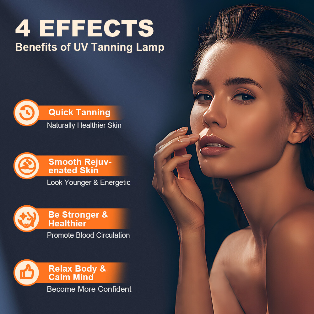 Skin Tanning Lamp 225 Light Solarium Lamp Face Tanner Bronzer Body Facial Lamp