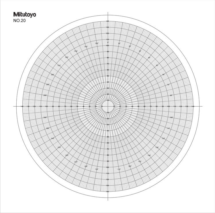 Optical Comparator Chart for Profile Projector Overlay Chart for 512075