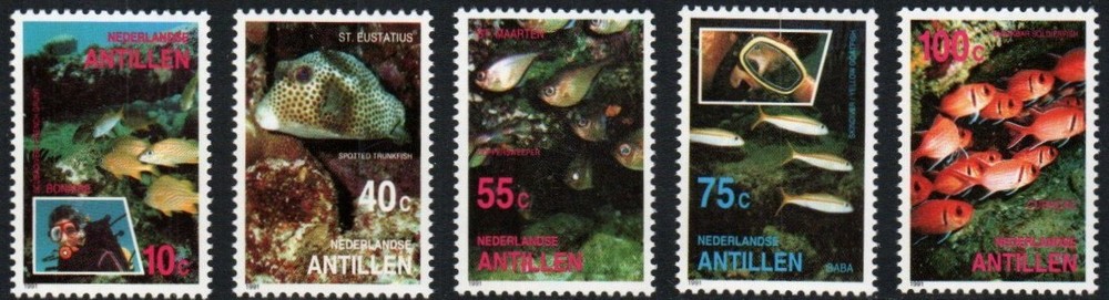 Netherlands Antilles Stamp 644-648  - Fish