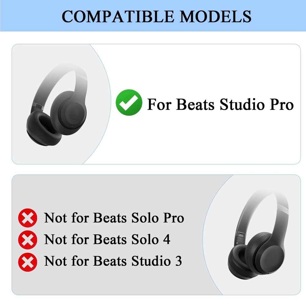 Studio Pro Replacement Headband & Hinge for Beats Black