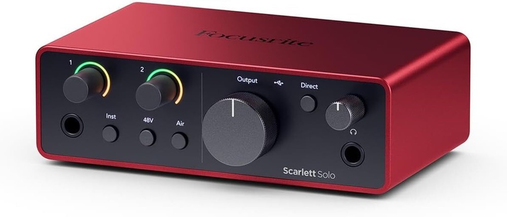 Focusrite Scarlett Solo 4th Gen USB Interface Bundle with H&A 10' XLR Cable