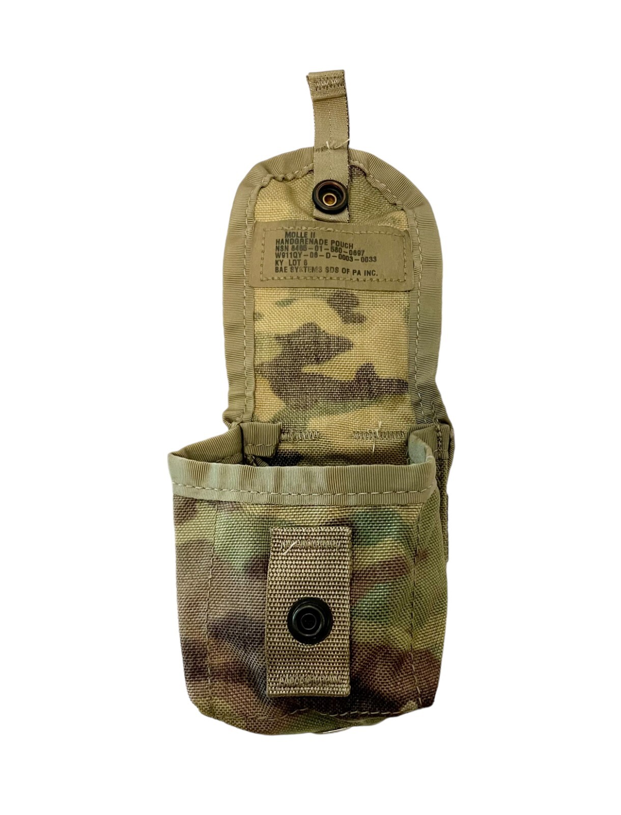 Set of 2 USGI MOLLE II Hand Grenade Pouches OCP Multicam