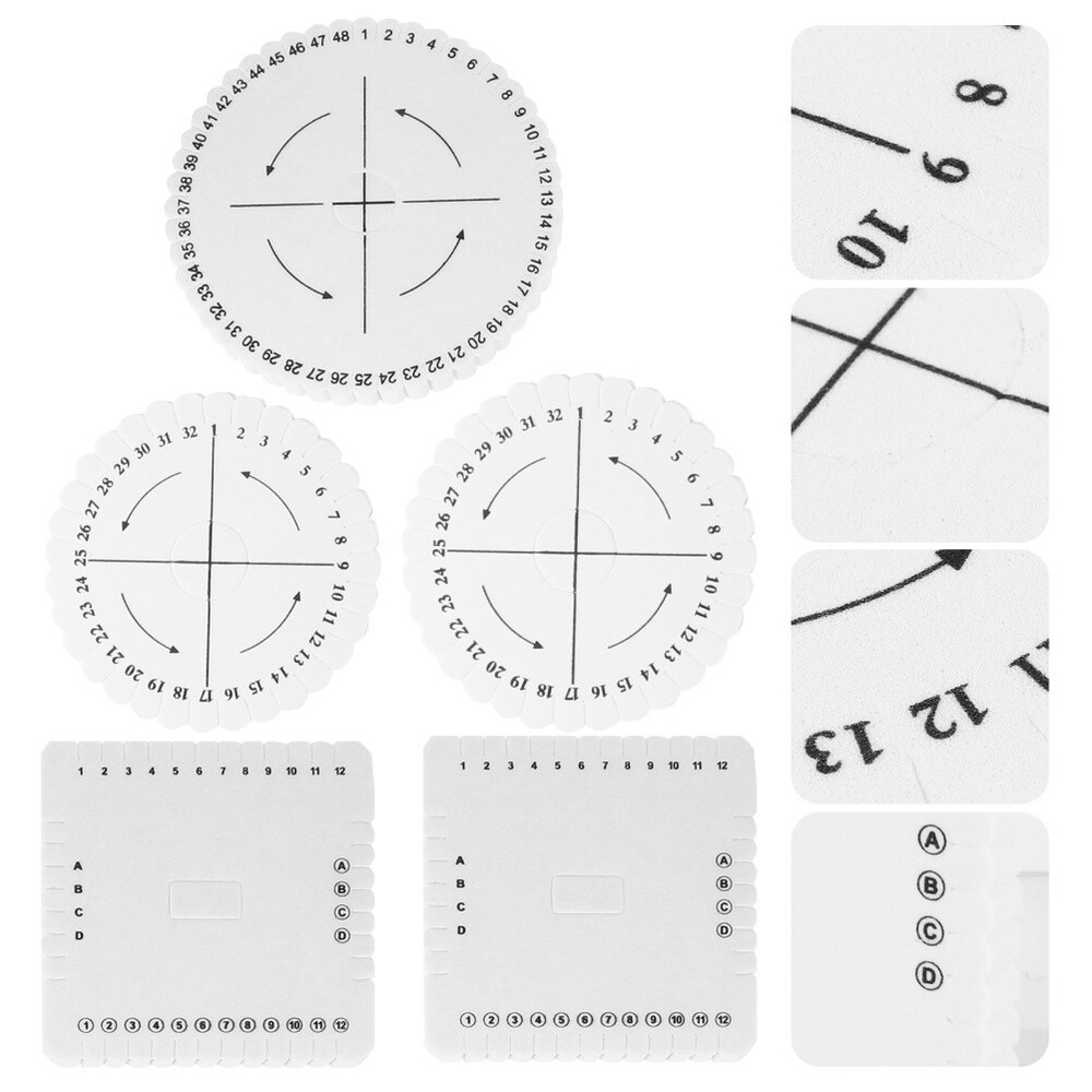 5PCS Kumihimo Loom Kumihimo Round Disk Cord String Braid Disc Beading Cord Plate