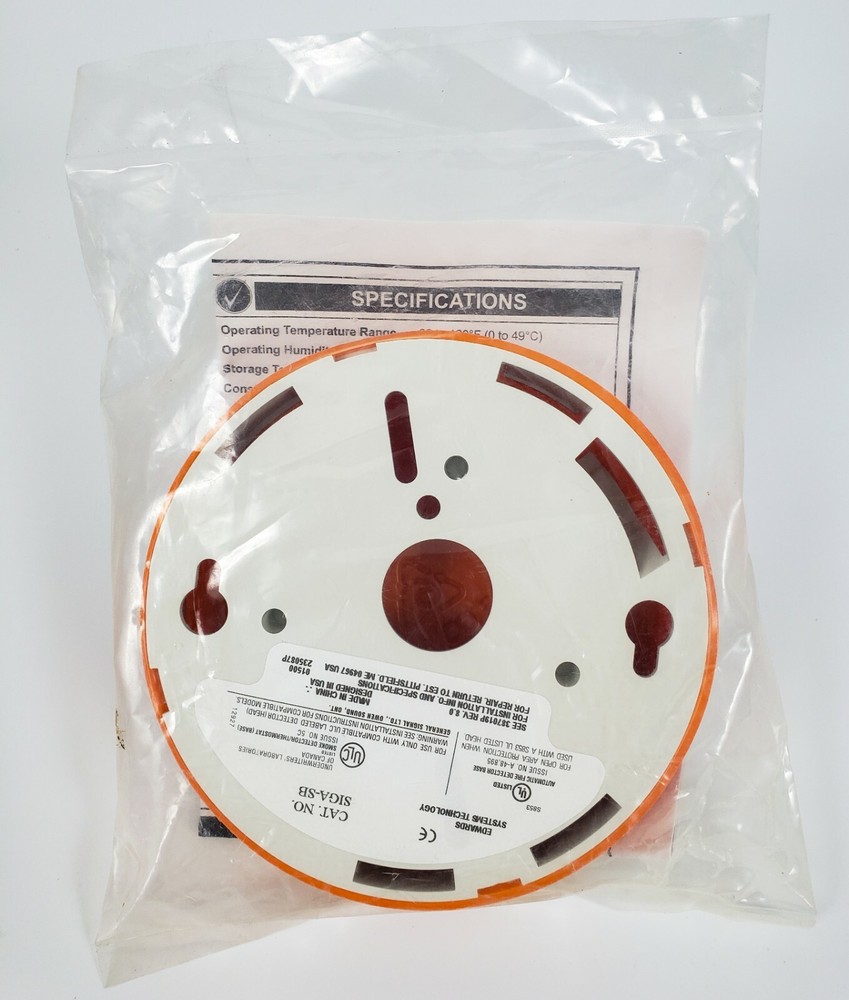 Edwards Systems SIGA-SB Automatic Fire Detector Base - NEW