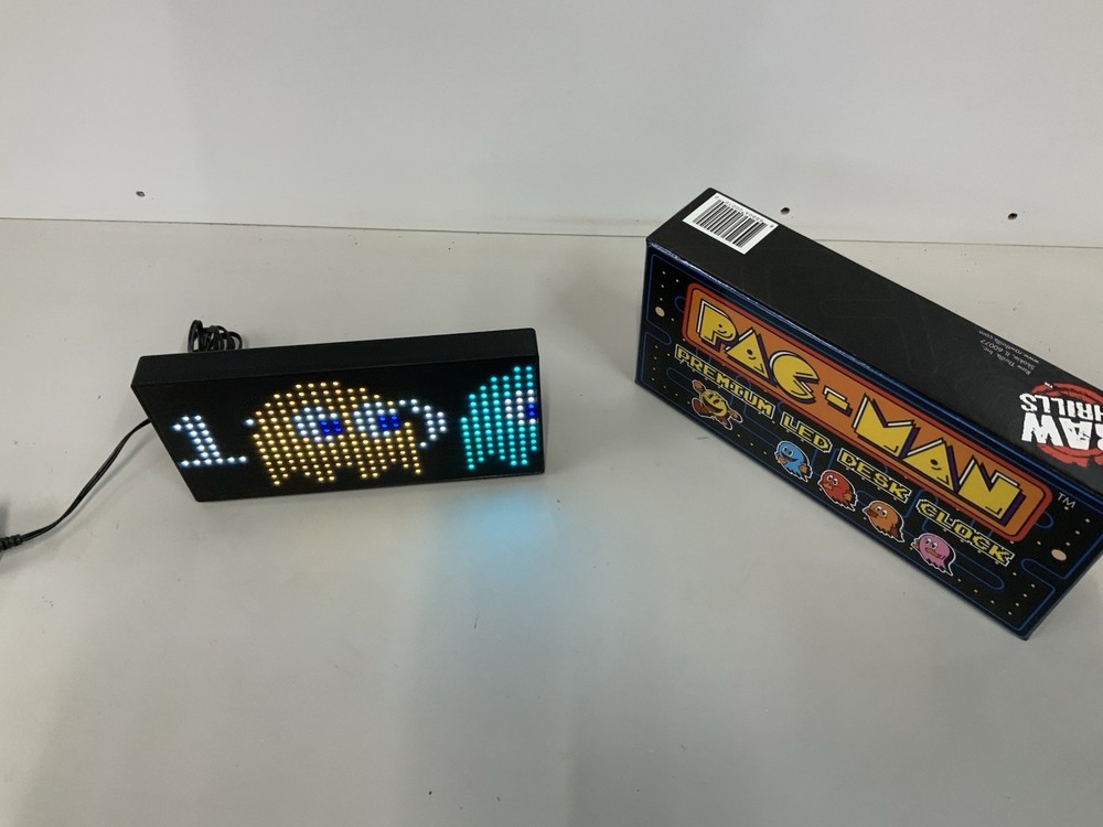Raw Thrills Pac-Man Digital Clock With Box