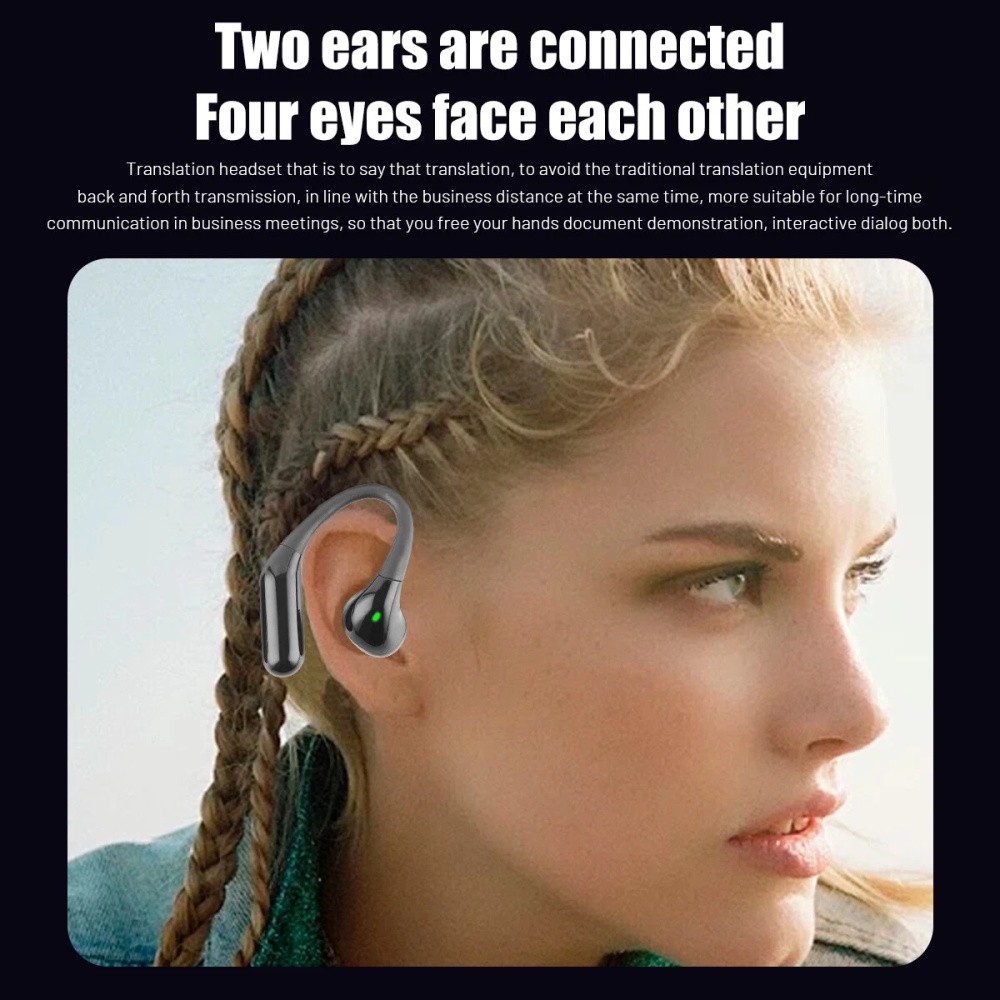 New Wireless 144+ Language AI Translator Earbuds Bluetooth Real-Time Translate