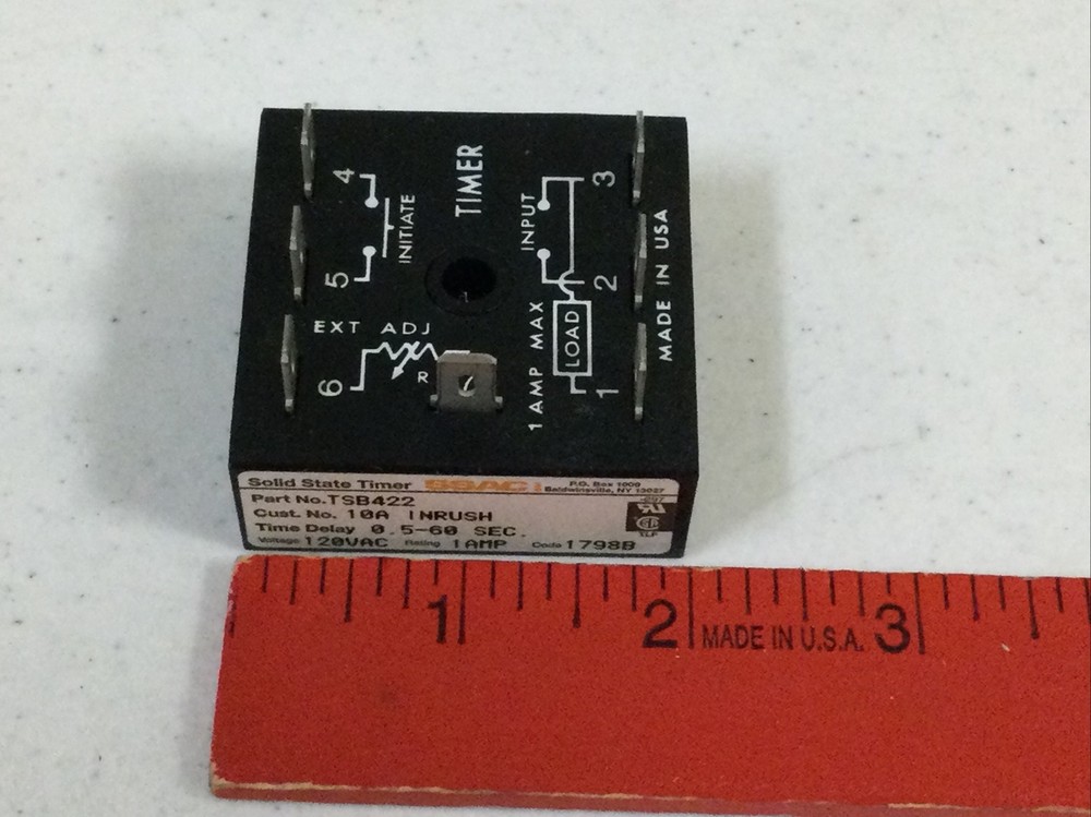 NEW, SSAC TSB422 SOLID-STATE TIMING MODULE RELAY, FREE SHIPPING