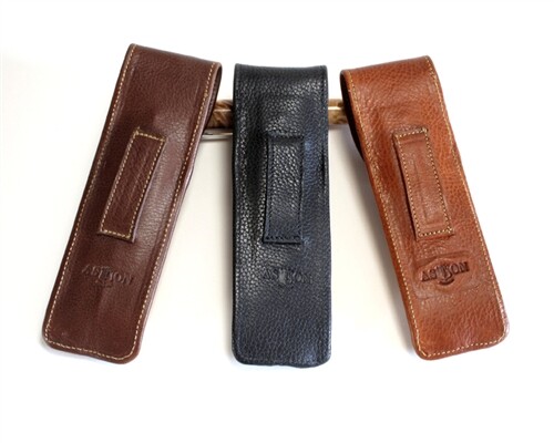 Leather Pen Holster - Tan Double