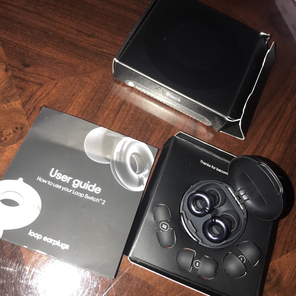 LOOP Switch 2 Noise Reduction Earplugs Black Open Box