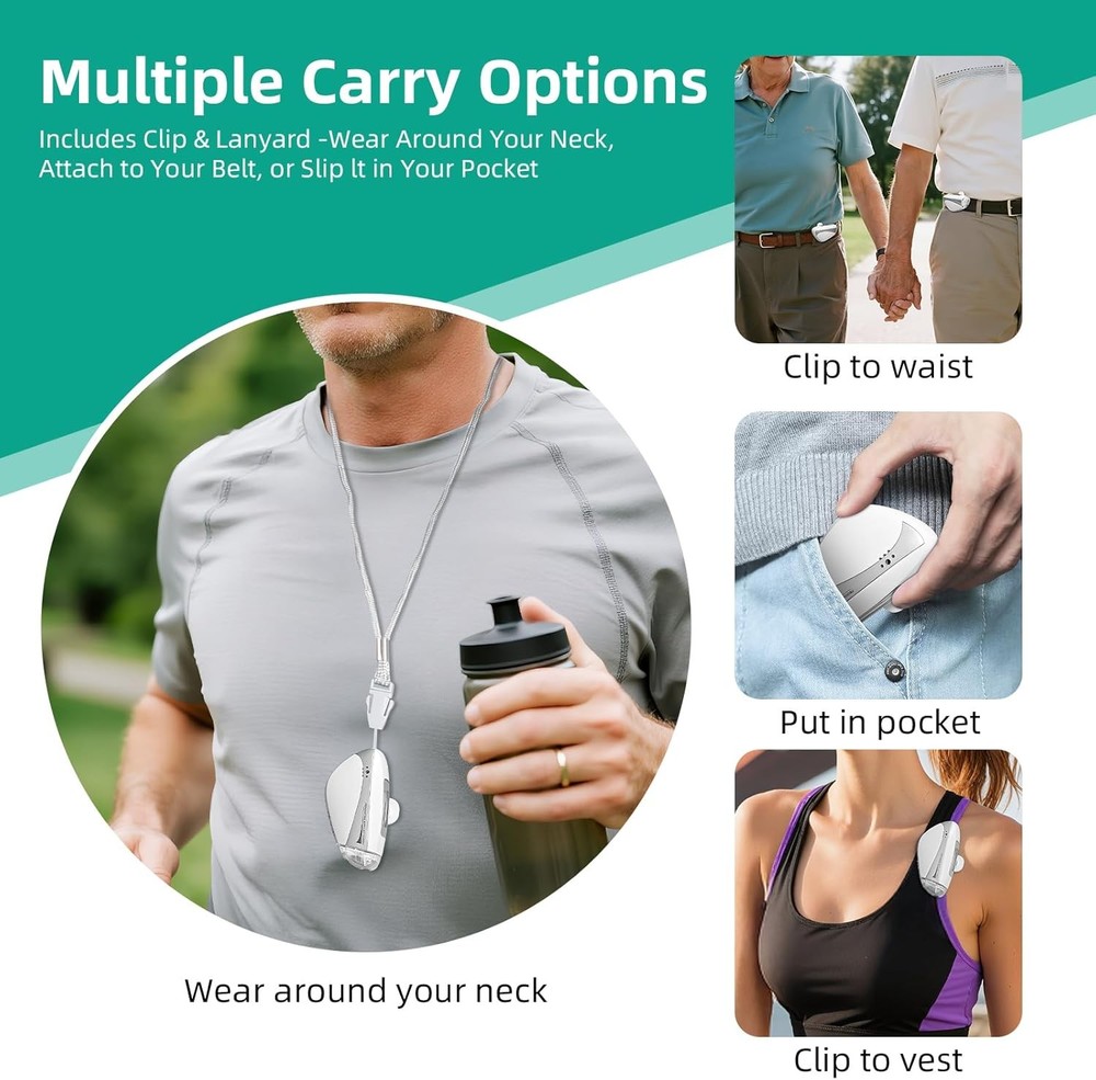 Mini Step Counter for Walking, Simple Step Counter with LED Flashlight & 110dB P