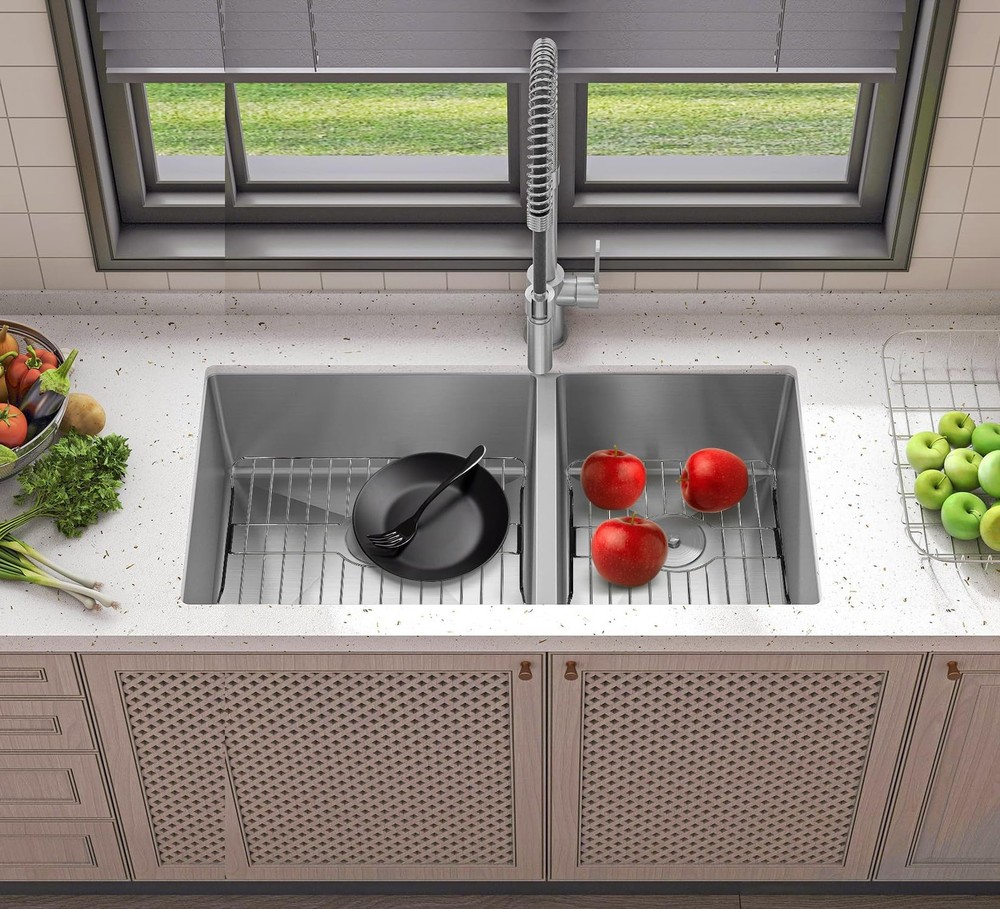 304 Stainless Steel Sink Protector Rack – Rust-Resistant Grid for Kitchen Sin...