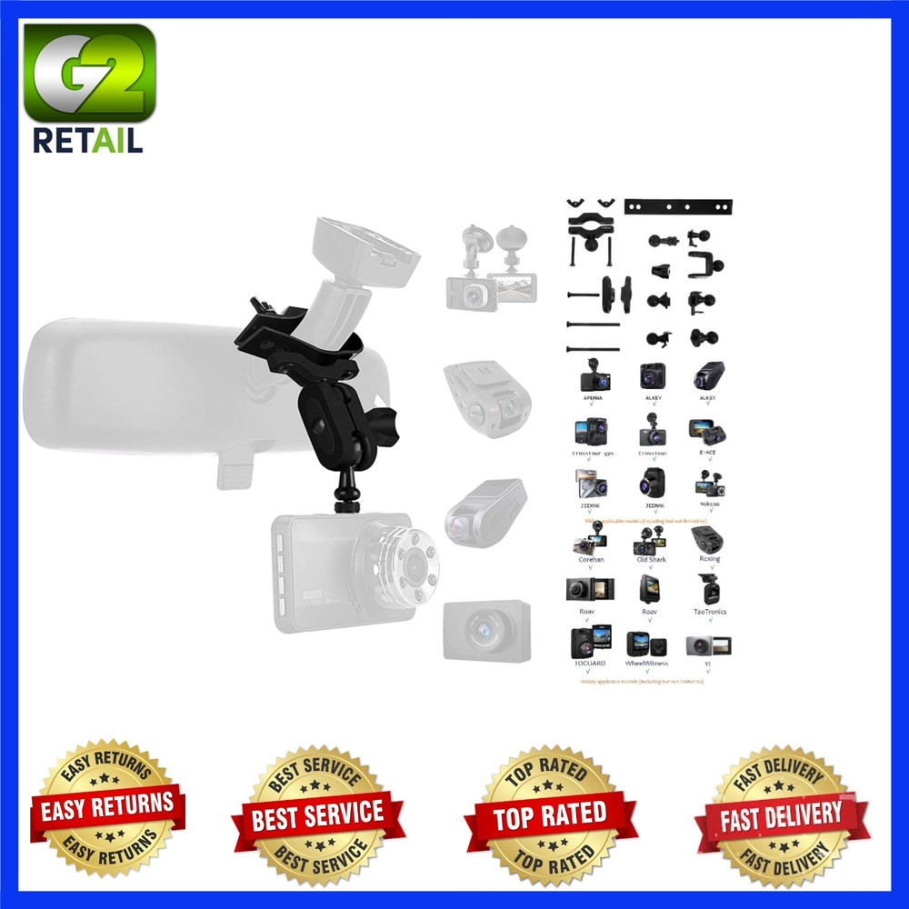 Versatile Dash Cam Mirror Mount with 16 Joints for Optimal Driver Visibility