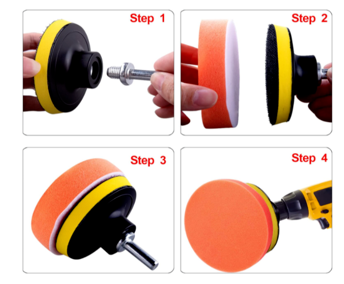 Wool Buffing Polishing Pad Kit, Drill Buffer Attachment 3 Inch New