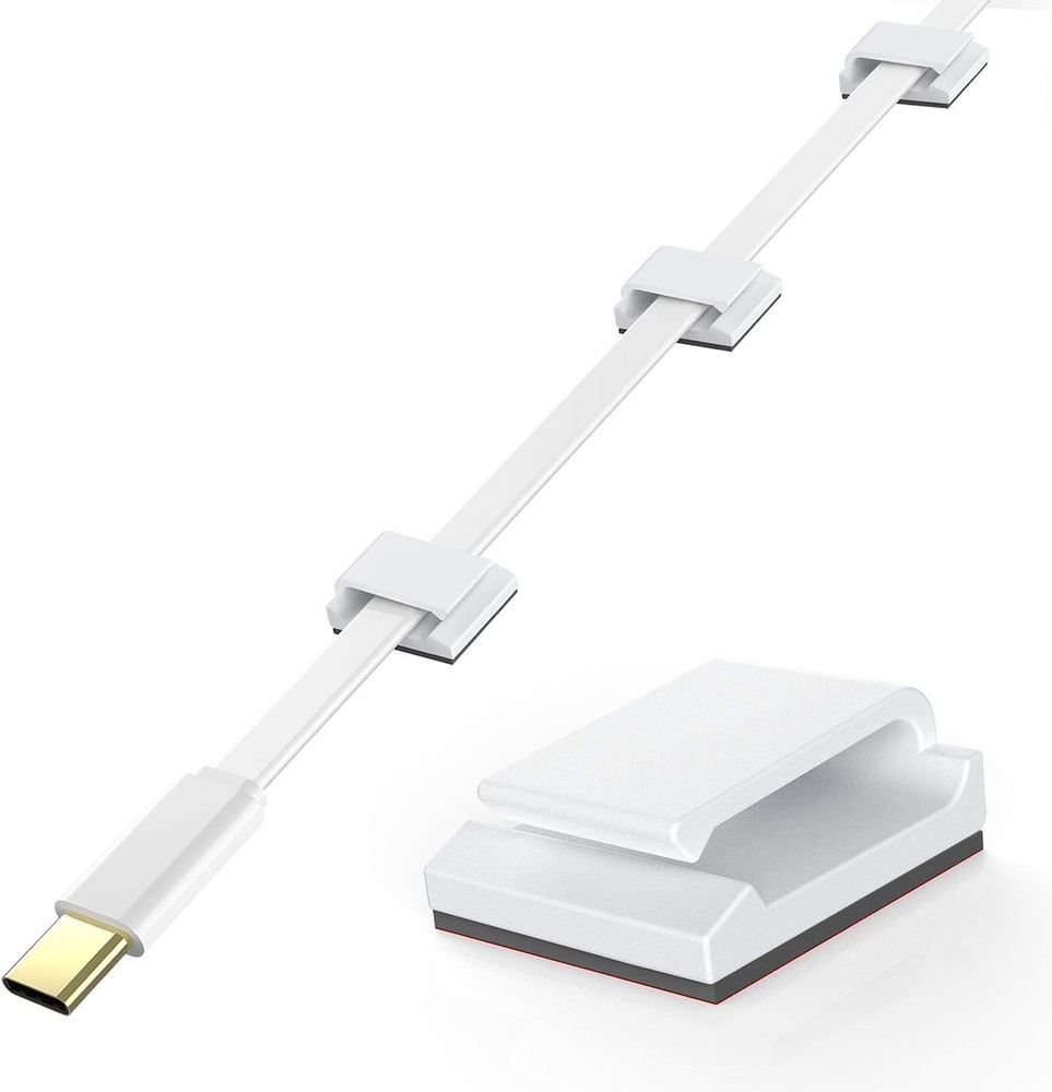 Ethernet Cable Clips, Adhesive Wire Clips, Flat Cord Clips Small