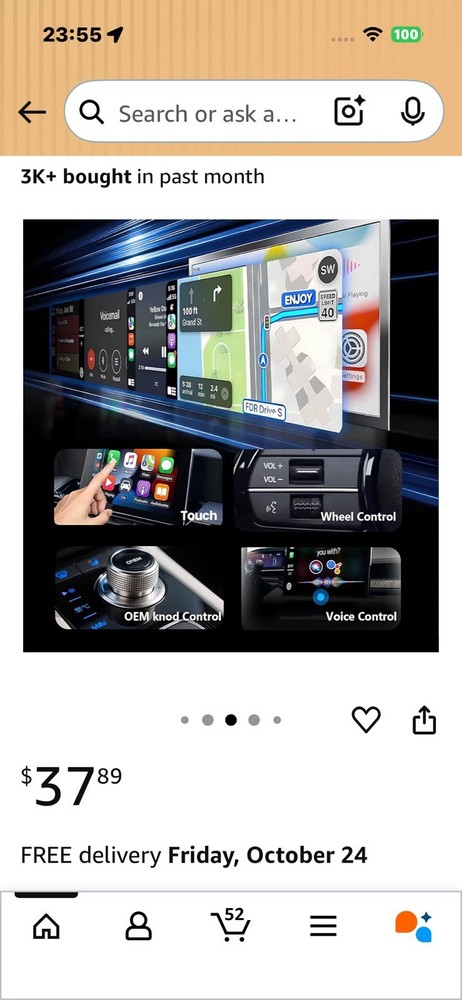 2026 Wireless Apple CarPlay/Android Auto Adapter Plug and Play
