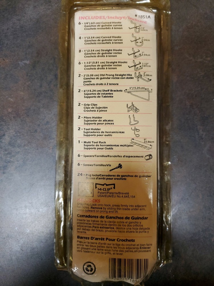 Crawford 1851A Peg Hooks Assortment, 47 Pieces