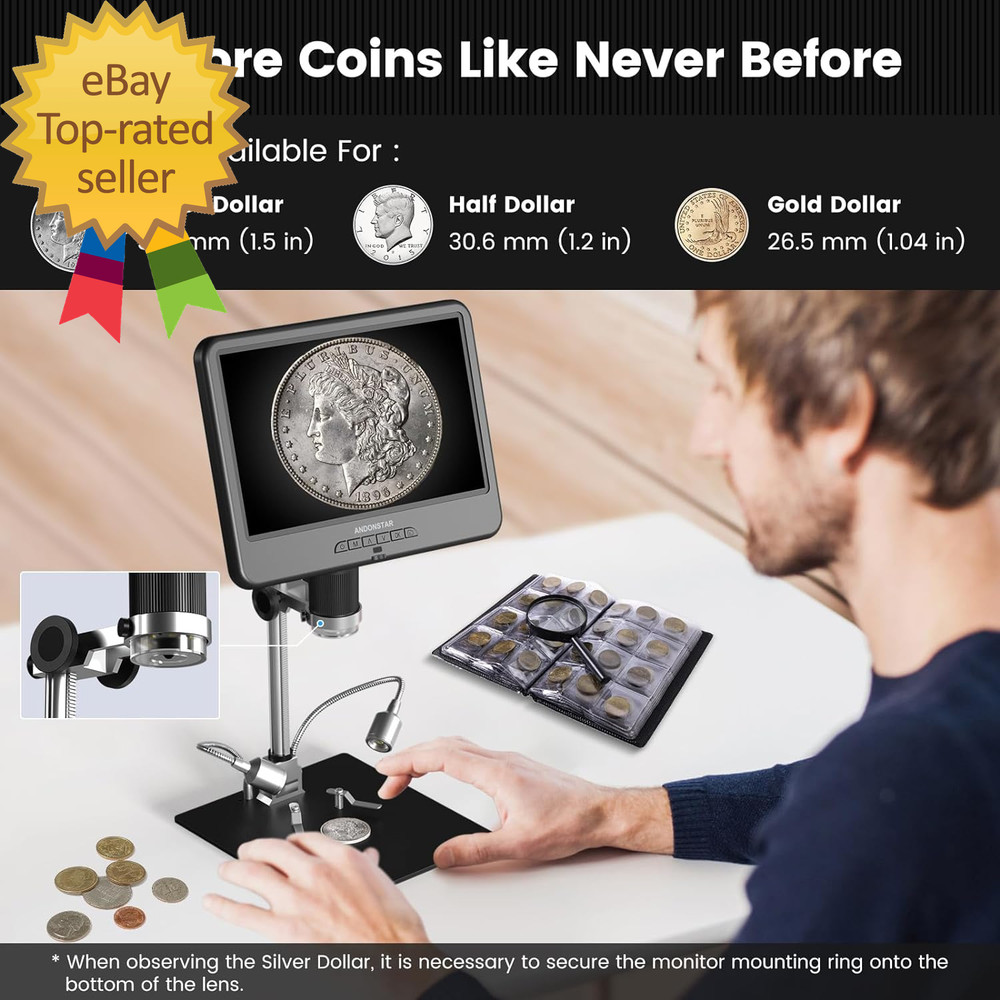 AD210 10.1 Inch LCD Digital Microscope Adults Soldering Microscope Electronics