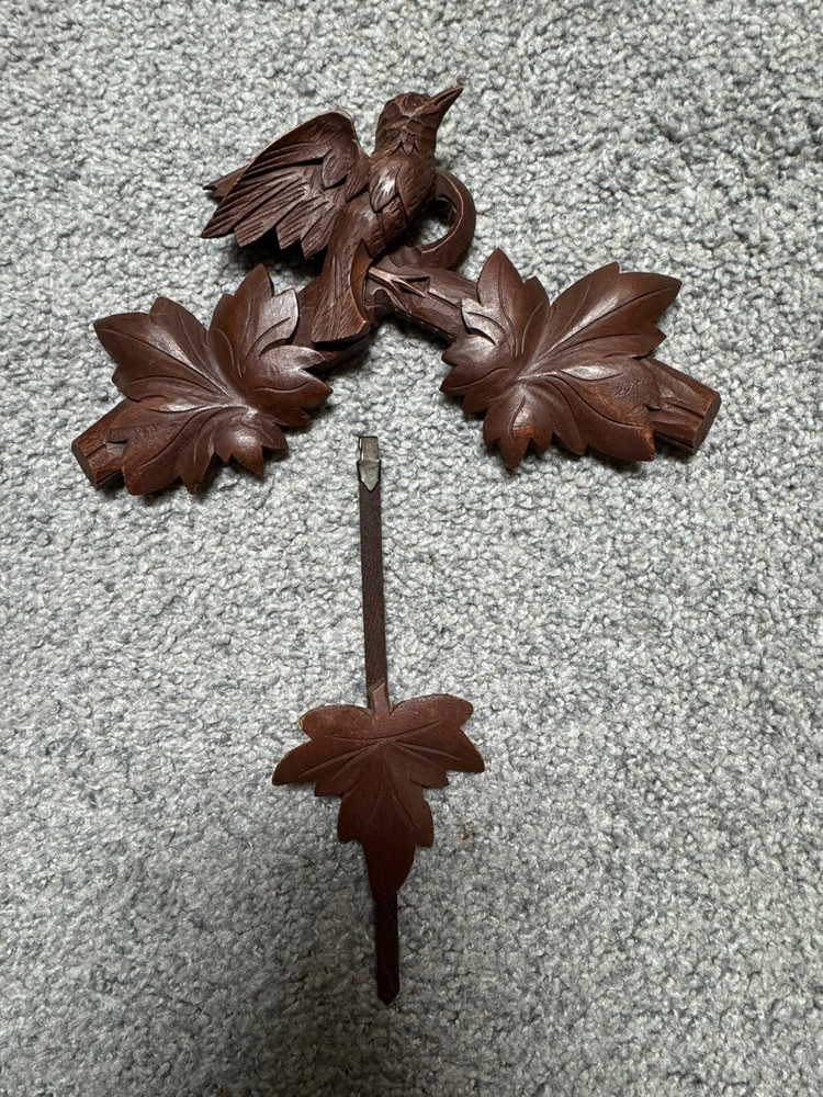 Vintage Germany Black Forest Strike,Cuckoo Clock, 2 Weights Driven Read