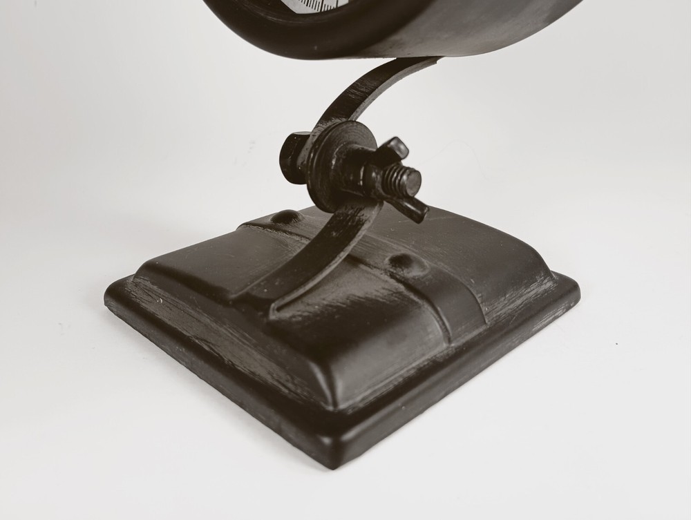 Black Vintage Headlight Tachometer Clock. Mancave.