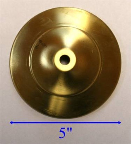5" Round Solid Brass Lamp Vase Cap - NON-VENTED