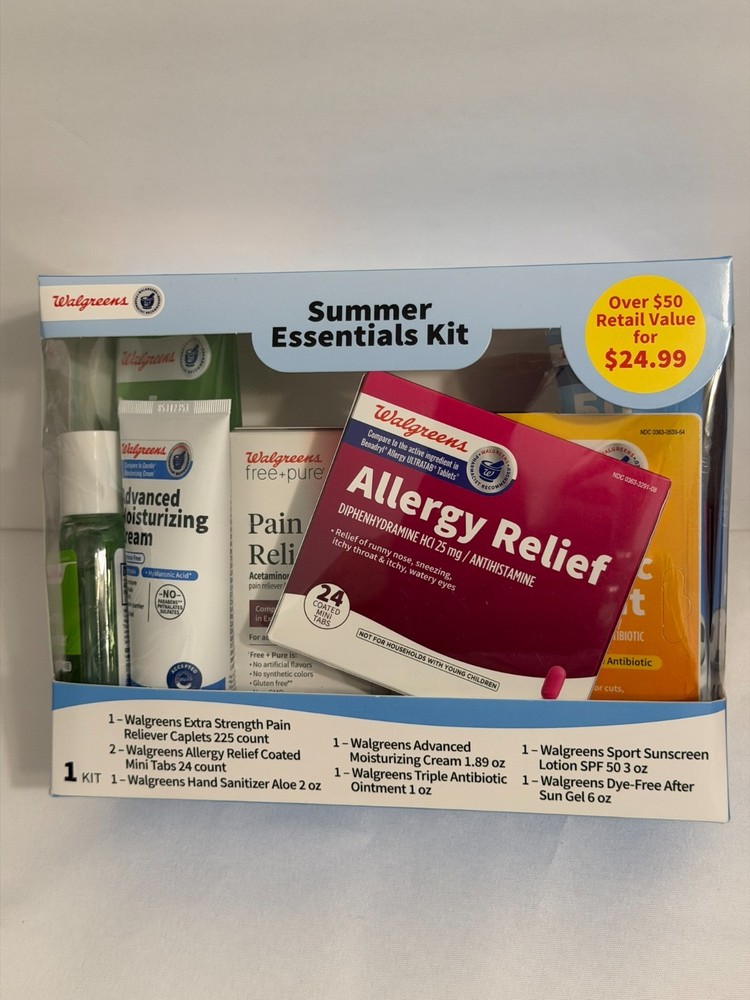Walgreens Summer Essentials Kit EXP: 12/26
