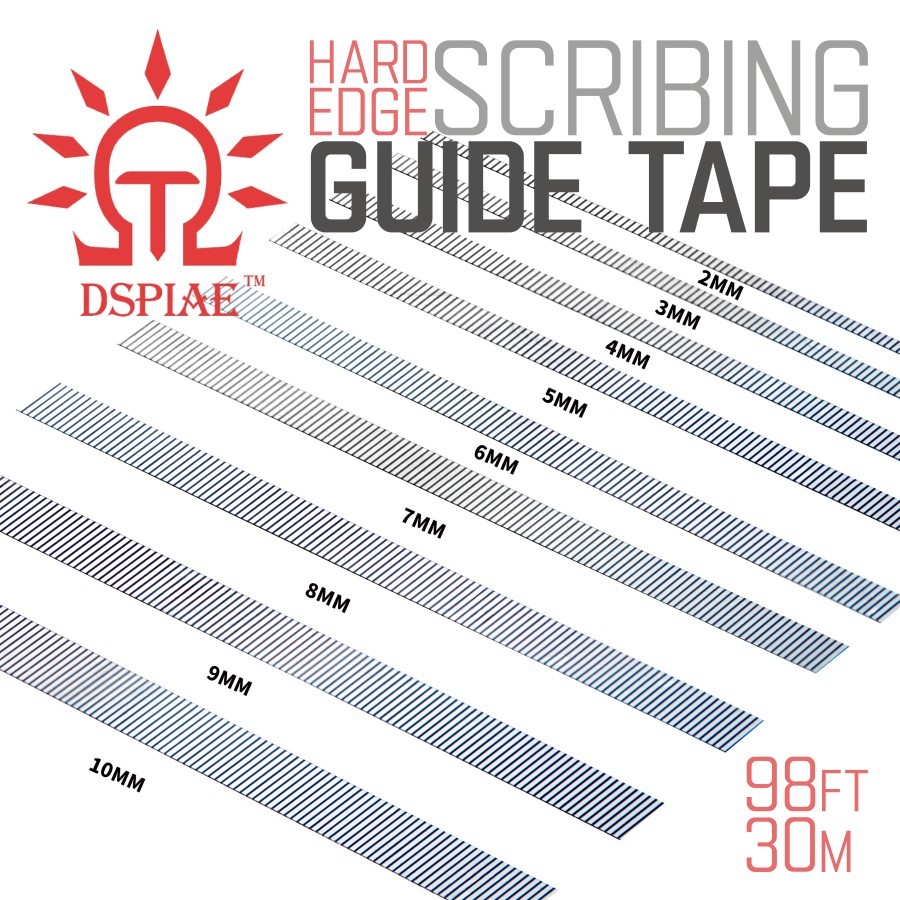 DSPIAE: Hard-Edge Scribing Guide Tape - 30m / 98ft - Panel Line Engraving