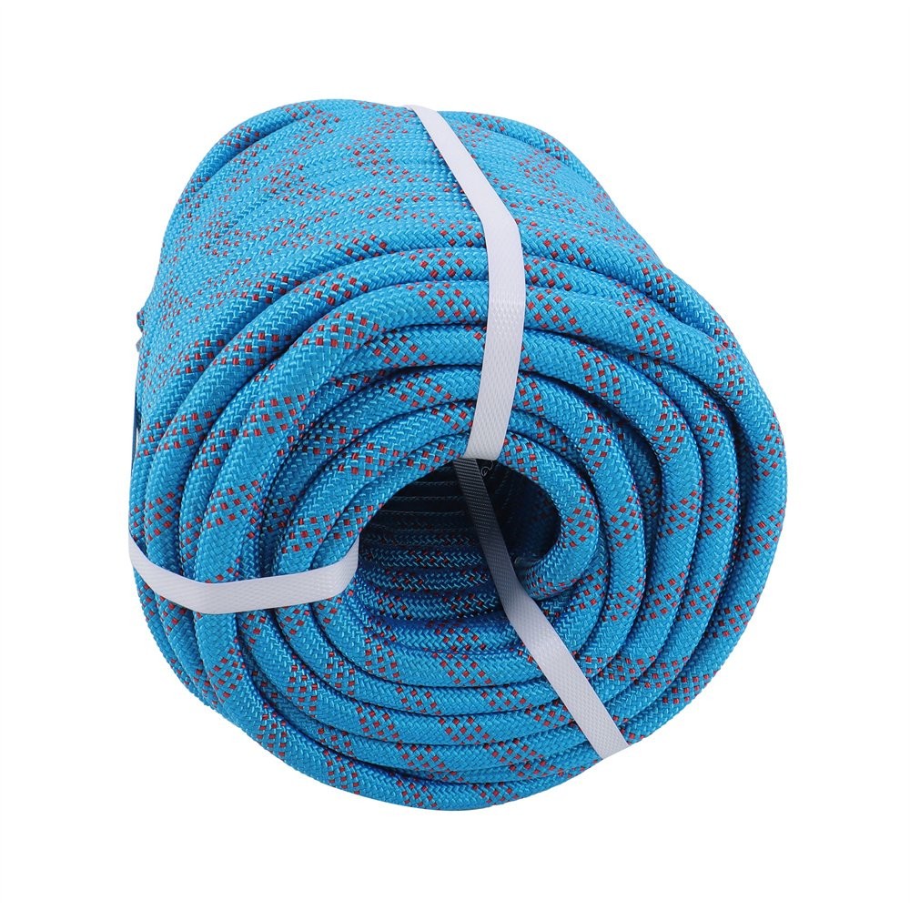 1/2"×150' 48 Strands Polyester Braided Arborist Rope For Tree Work Blue & Red