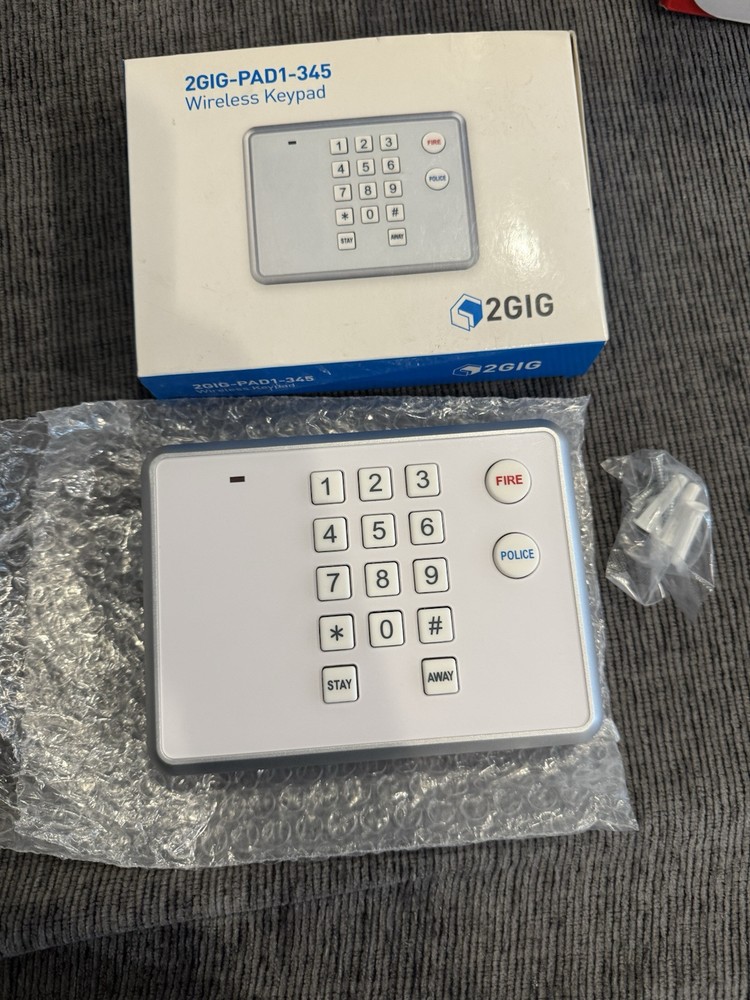 2Gig 2GIG-PAD1-345 Wireless Keypad Nortek Security White