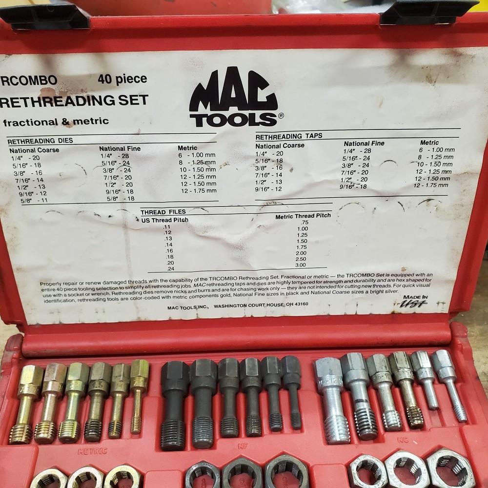 MAC Tools USA TRCOMBO 40 Piece Rethreading Set