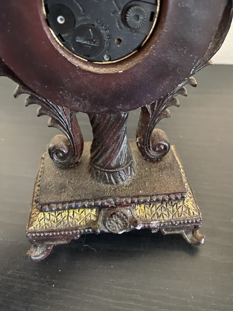 Standing Clock Vintage Desk Mantle Shelf End Table Clock 8" Tall Standing Clock