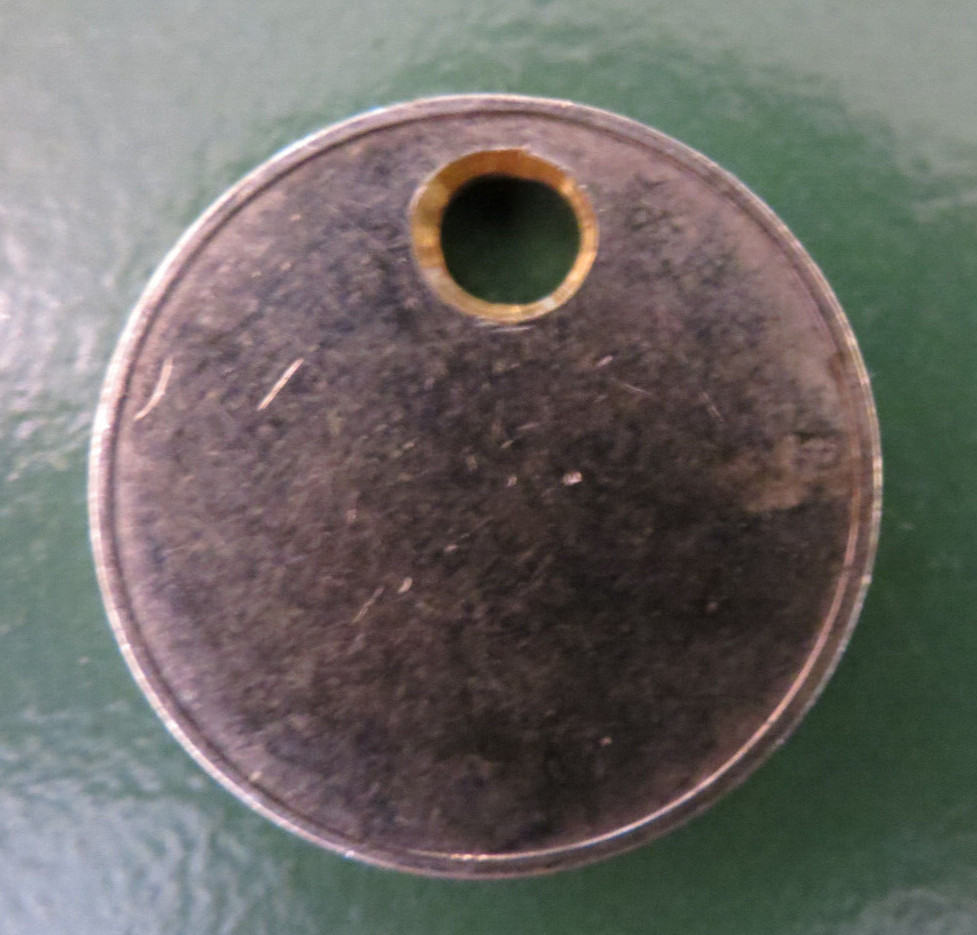 WOOLLEY Colliery Pit Check Tally - marked WOOLLEY COLLIERY 2810