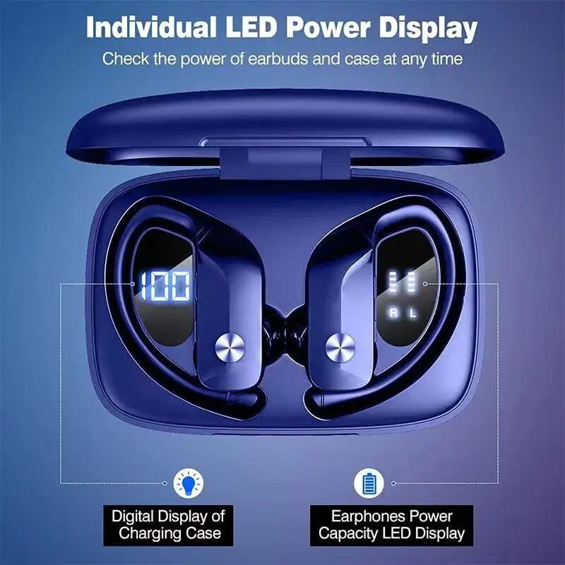 Bluetooth 5.0 Headset TWS Wireless Earphones Earbuds Stereo Headphones Ear Hook