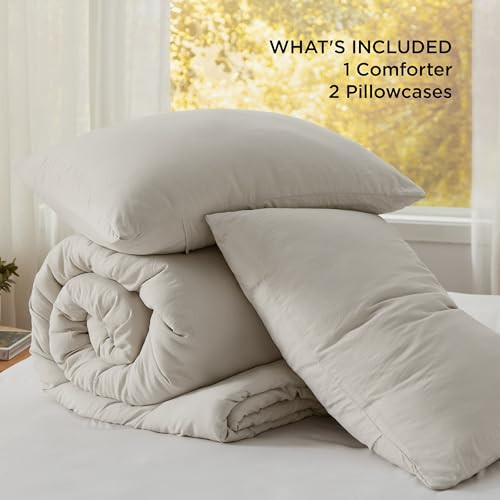 Size Comforter Set, Beige Soft Prewashed Bedding for All King 01 - Beige