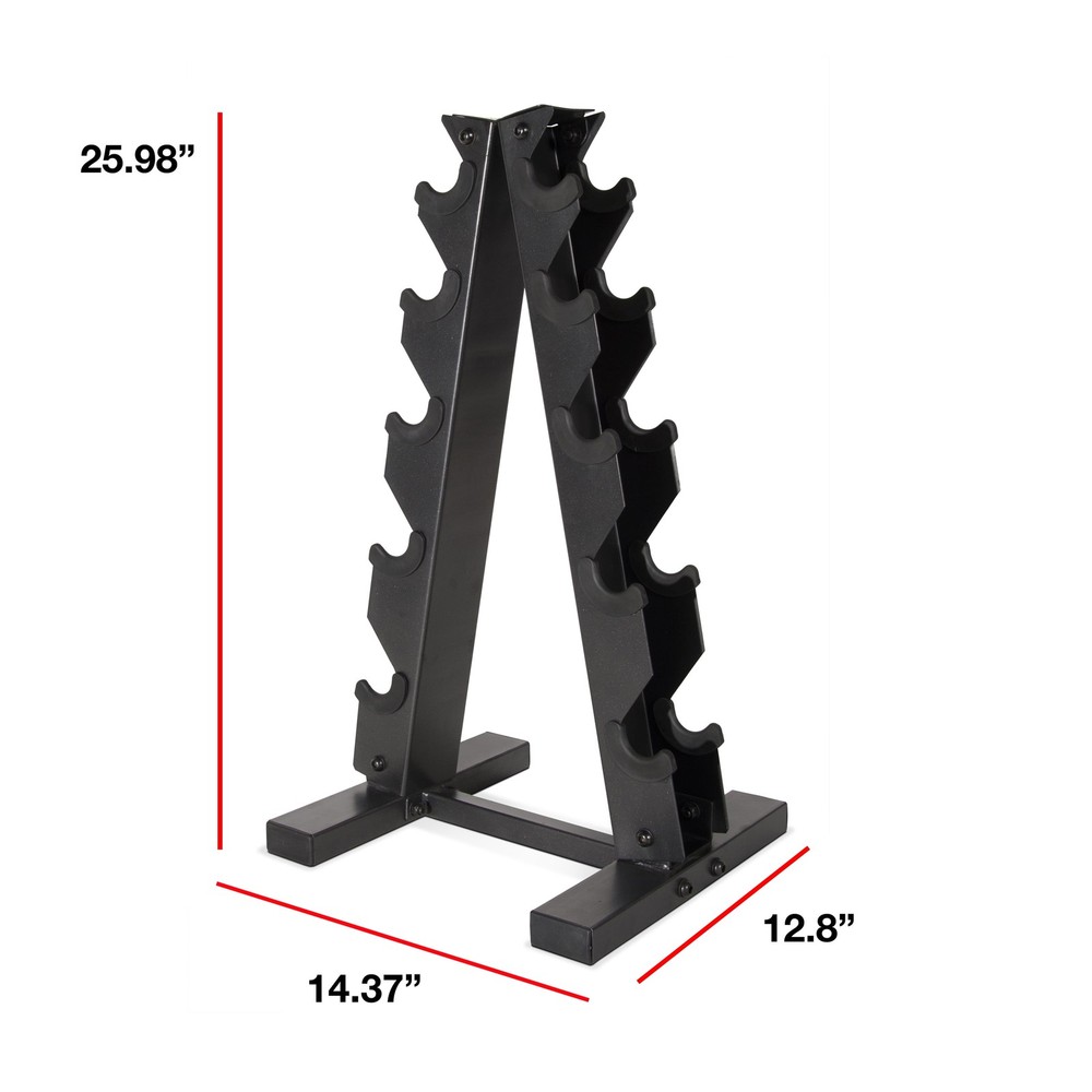 Dumbbell Rack, Black (Store 5 Pairs)
