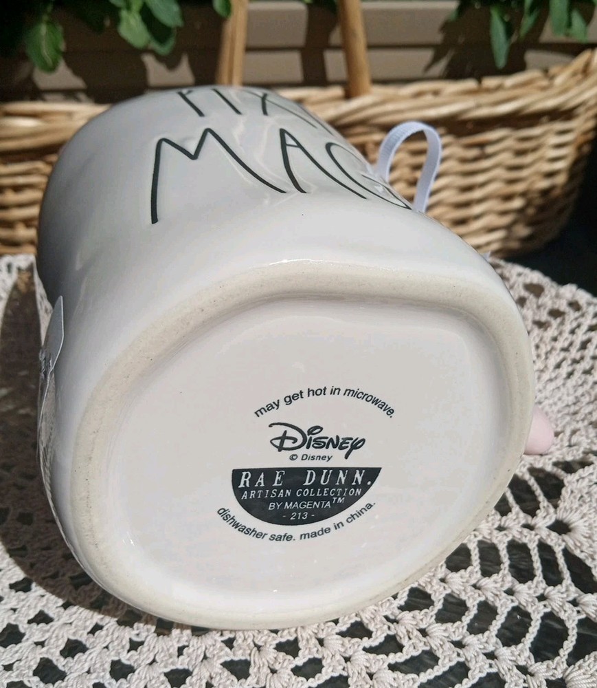 NEW RAE DUNN Tinker Bell Pink SET "Pixie Magic" Mug & 4 Nesting Measuring Cups