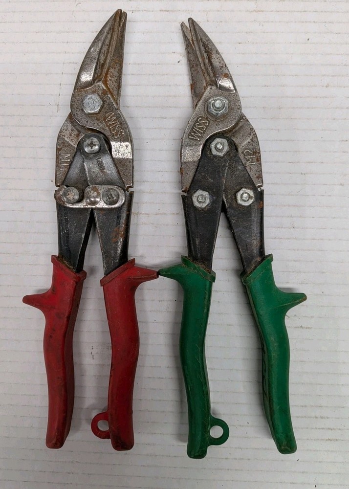 Wiss M1 & M2 Aviation Tin Snips Left & Right Cut Sheet Metal Shears – USA